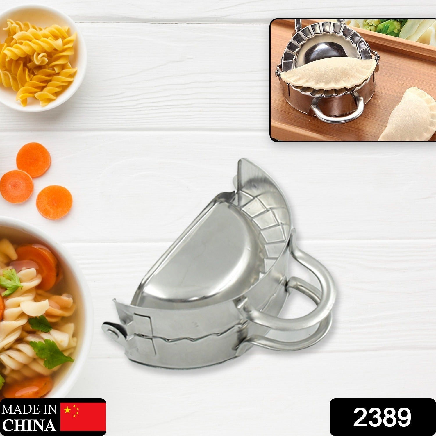 2389 Dumpling Mold, Never Rusty Strong Convenient Stainless Steel Dumpling Maker Durable for Home (1 Pc) 2389 Dumpling Mold, Never Rusty Strong Convenient Stainless Steel Dumpling Maker Durable for Home (1 Pc)